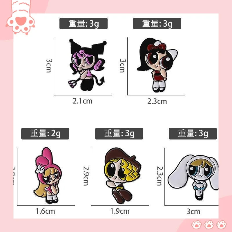 

Powerpin policewoman anime badge cute Kulomi big eared dog series DIY brooch clothes backpack versatile accessories Kawaii