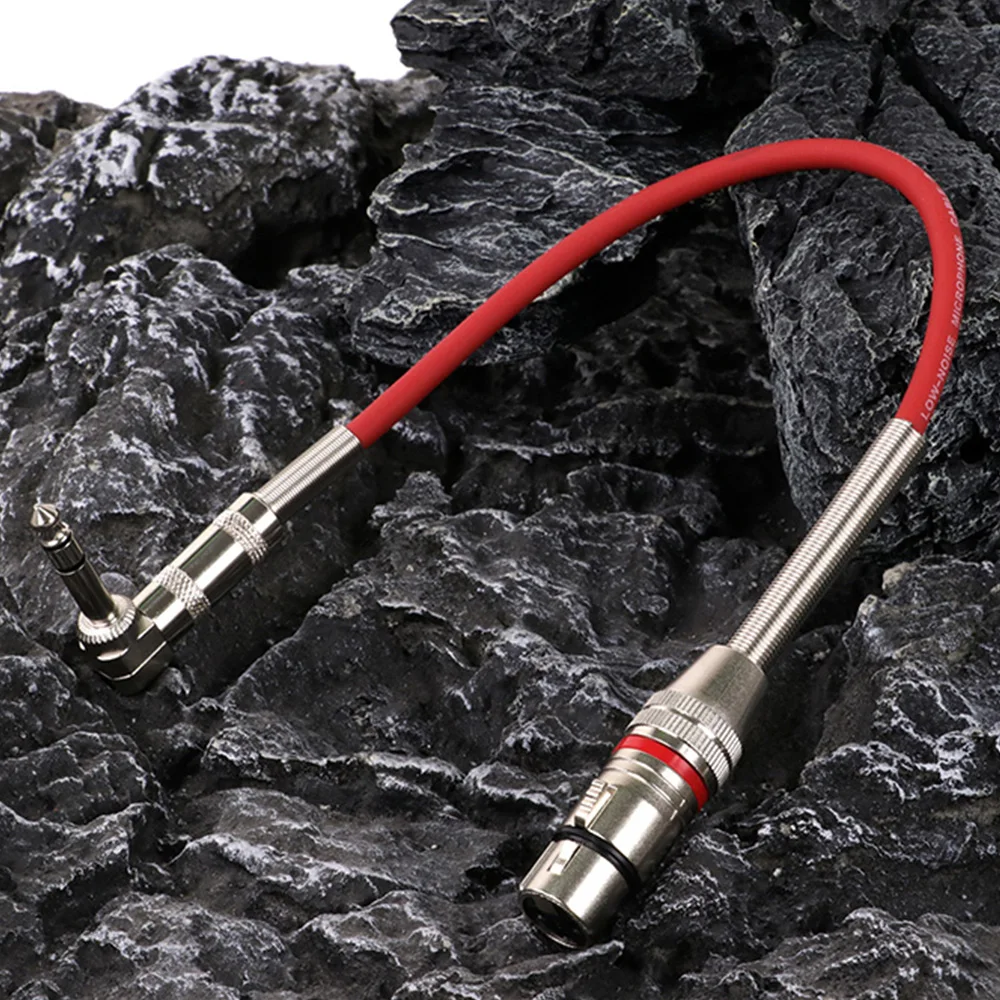 1/4 Inch to XLR Cable,Right Angle 6.35mm TRS Male Stereo Jack to 3Pin XLR Female Plug Audio MIC Cord for Speaker Guitar Mixer