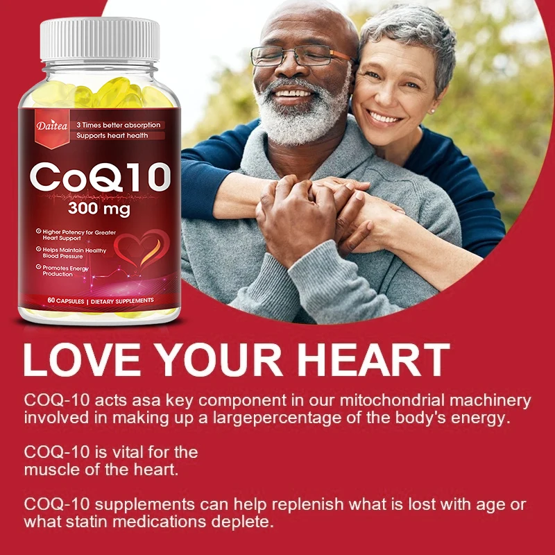 Coenzyme Q-10 300mg Antioxidant, Supports Heart, Cardiovascular, Brain Health, Balanced Energy Levels, Endurance images - 6