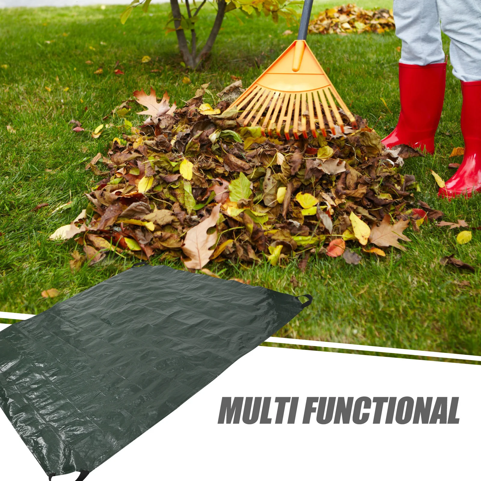 حقيبة حمل الحديقة قماش القنب القابل لإعادة الاستخدام مع مقابض قوية لسهولة النقل والتخلص من الحطام ساحة حديقة قماش القنب #4