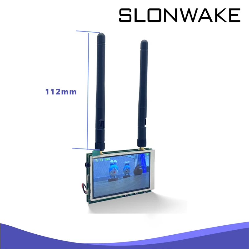 SLONWAKE 5.8G 48CH 1000mW adjustable VTX Transmitter Camera and Mini FPV Monitor 3 inch 480*272px Monitor Built-in Battery