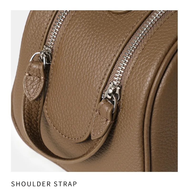 Damen-Kulturtasche aus genarbtem Leder, große Reise-Kosmetiktasche mit Griff, ideal für Reisen und den täglichen Gebrauch – Detail 16