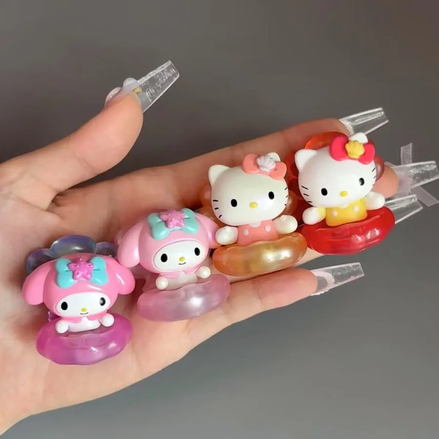 Jouets chauds Sanrio série coquille nacrée Kawaii Hello Kitty ma mélodie Kuromi Pochacco sac aveugle cadeau d'anniversaire décor de bureau