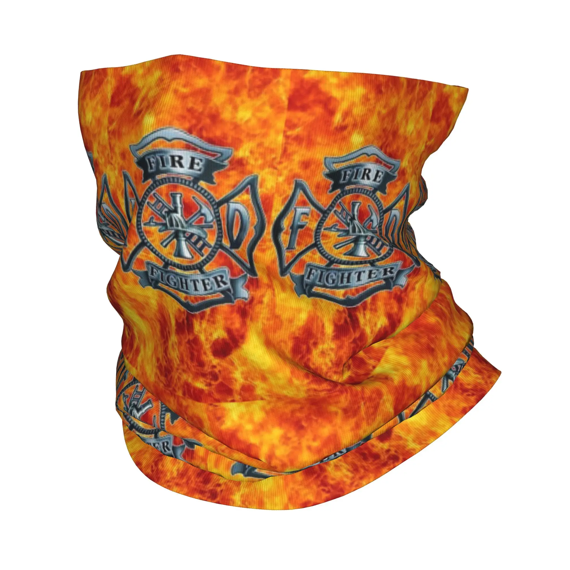 Fire Fighter Bandana Neck Gaiter Printed Face Scarf Warm Headband Riding For Men Women Adult