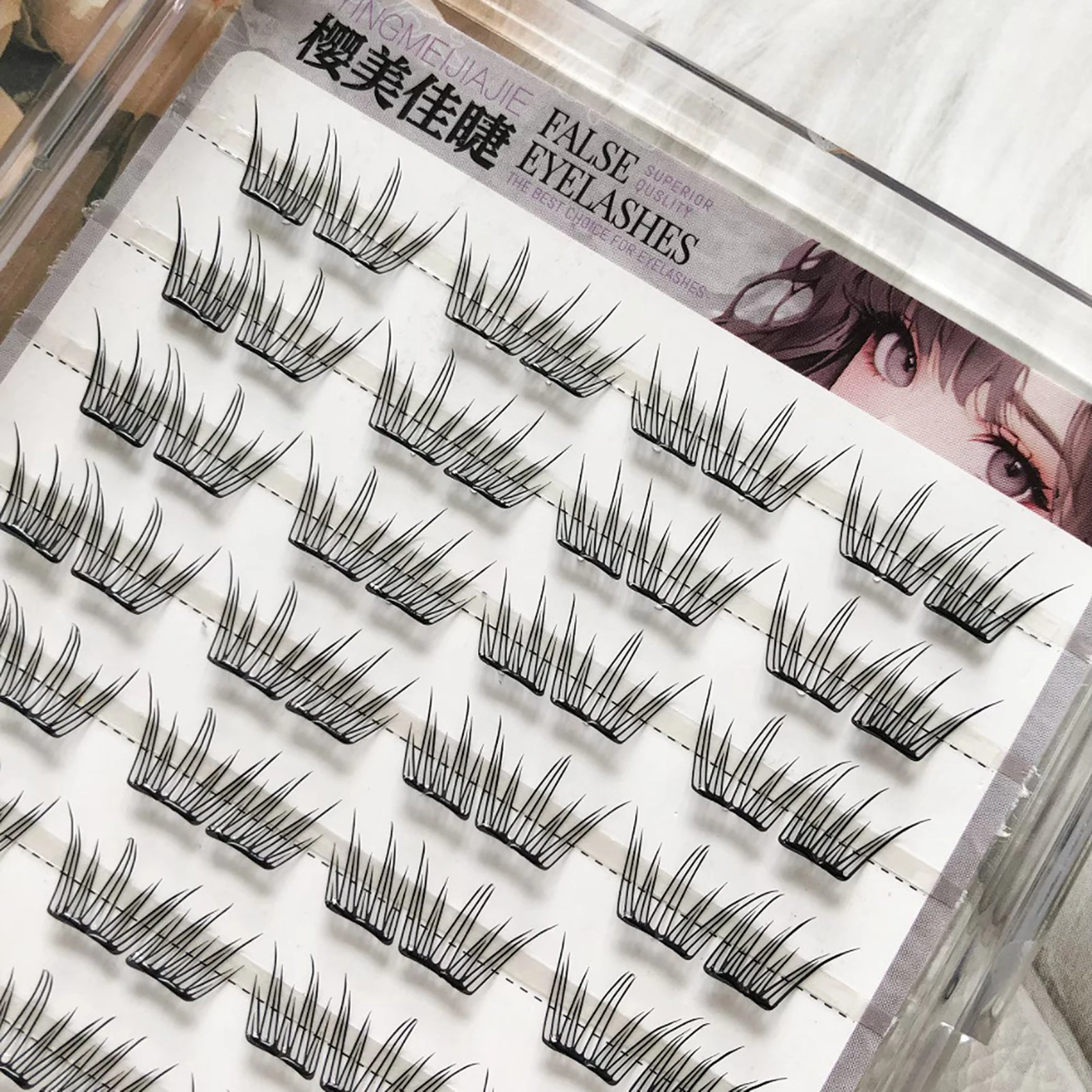 Glue-free False Eyelashes Natural No Glue Needed Eyelashes Extension Segmented Curl Eyelash Clusters Individual Manga Lashes