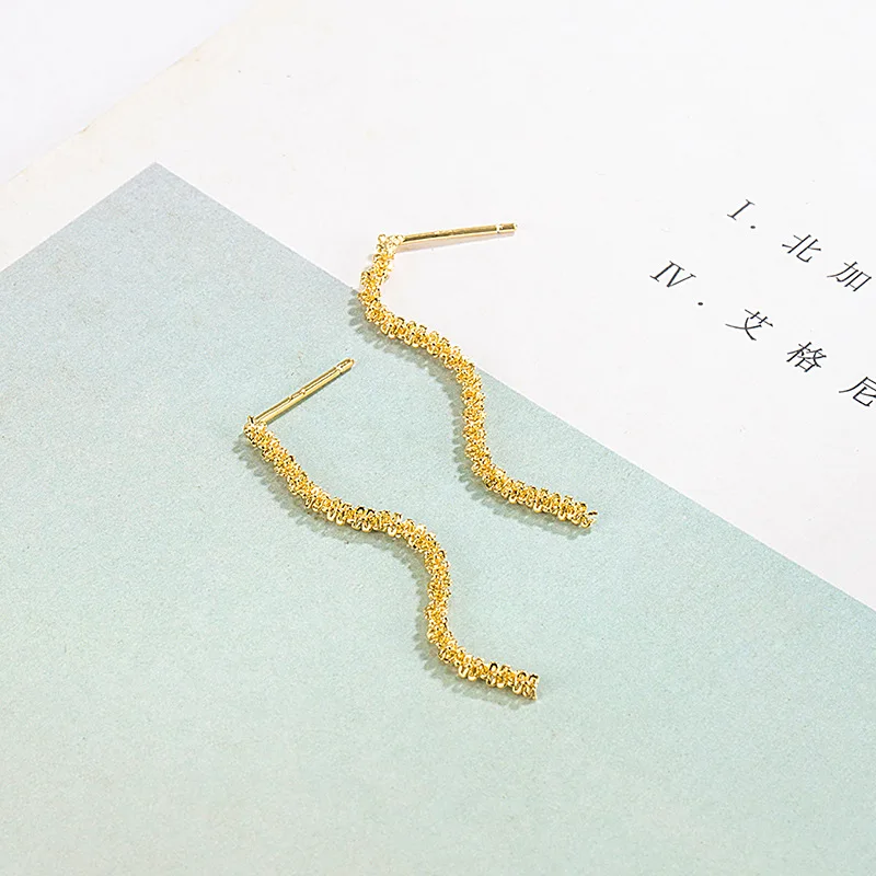 الفرنسية نمط كلمة واحدة كاملة من النجوم شرابة استرخى أقراط للنساء الرجعية الكورية القرط الموضة الزفاف العروس مجوهرات #3