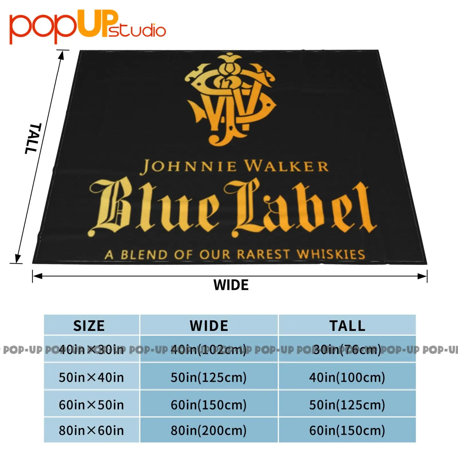 جوني ووكر بطانية زرقاء فائقة النعومة وغطاء أريكة شتوية وأغطية سرير #5