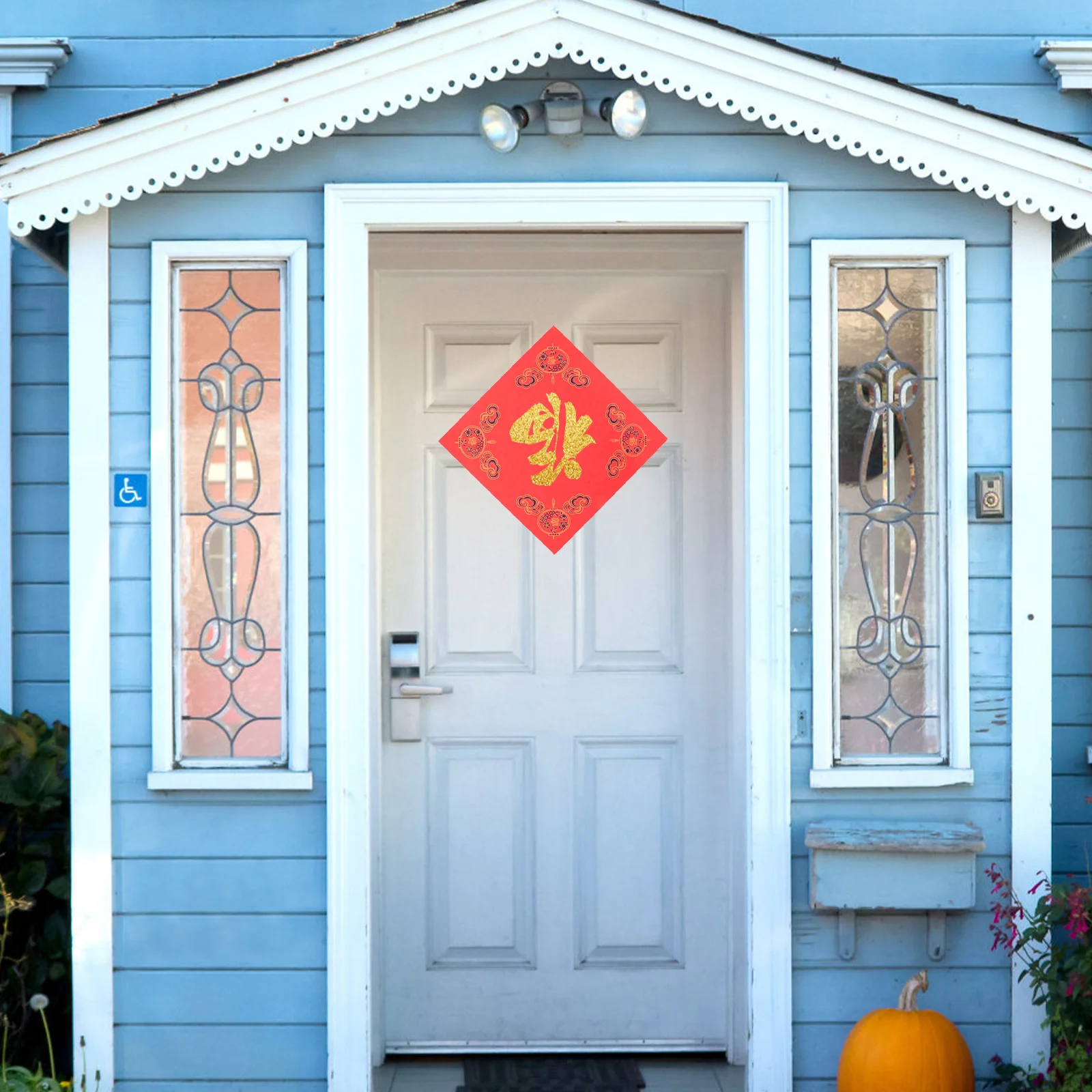 20 Sheets Red Square Fu Paper for Blank Fu Character Writing Spring Festival New Year Calligraphy Party Decoration