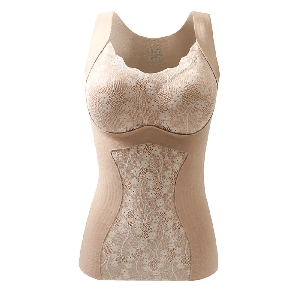 เสื้อกล้ามกระชับสัดส่วนแบบมีฟองน้ำในตัว ผ้าซับในเก็บความร้อน ช่วยเก็บหน้าท้อง เหมาะสำหรับฤดูหนาว