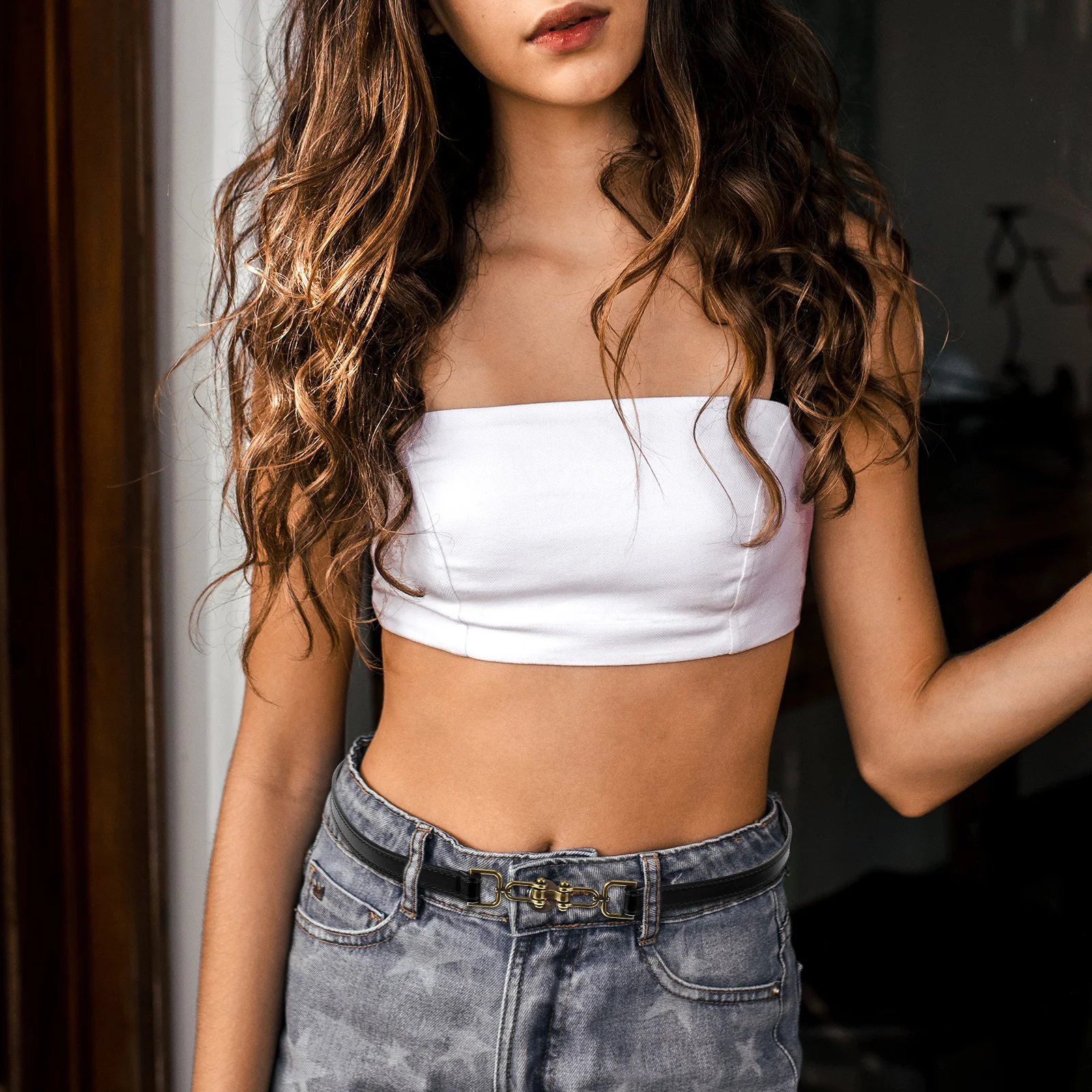 

1Pcs Fine Workmanship Waist Belt Buckle Waistband for Women Fashion Clothes Waist Belt Waistband