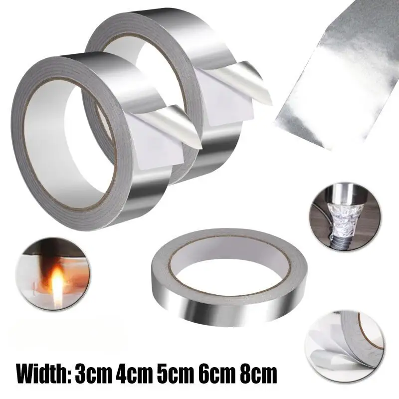 Aluminum Foil High-Temperature Tape Cooktop Self-Adhesive Greaseproof Anti-Mold Moisture-Proof Stickers For Countertops Kitchen