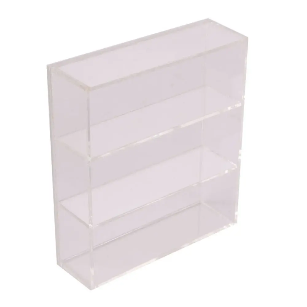 Transparent Dollhouse Storage Shelf Furniture Acrylic Miniature Cupboard Rack Empty Storage Rack Doll Display Cabinet