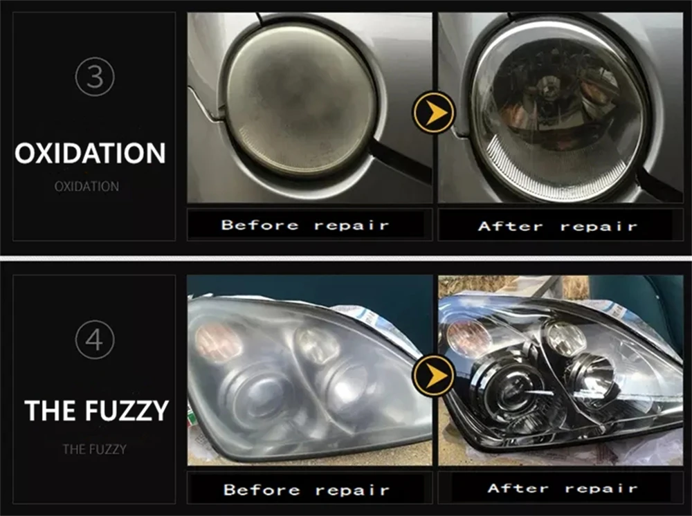 Lamp Renovation Refurbished Headlight Recovery Regeneration Polymerization Car Headlight Cleaning Repair Fluid Polishing Kit