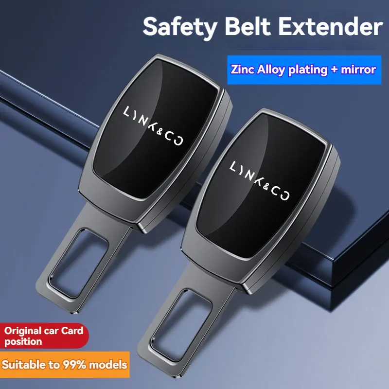 New Car Interior Seat belt Clip Metal Extenders Car Safety Belt Extension Car Accessories For LynkCo Lynk&Co Car