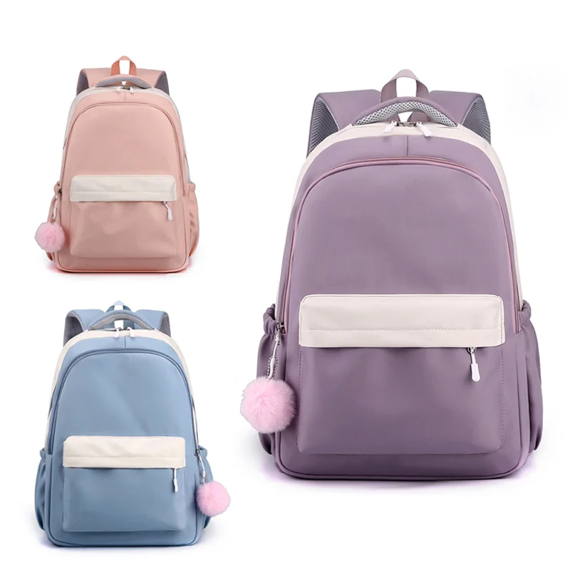 Popular Kids Teenager School Bags High Capacity Fashion Student Backpack Cute Girl Travel Knapsack Mochila