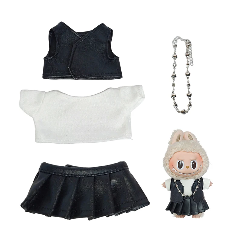 Per 17 cm Labubu V2 V1 Abito viola Vestiti per bambole Accessori per abiti Idol Abbigliamento per bambole per regalo per bambini Labubu Ropa