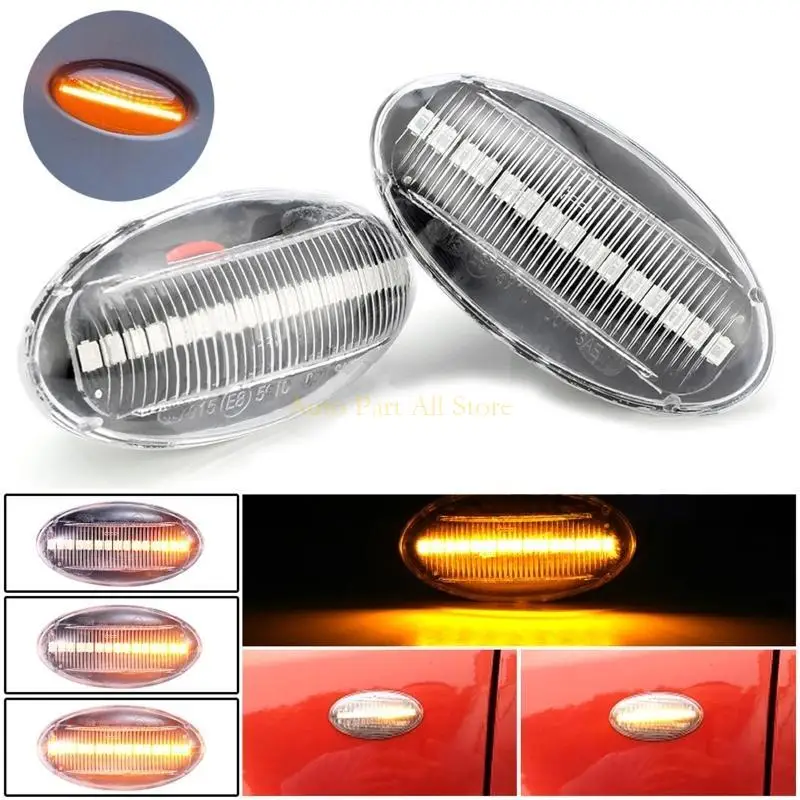 

J0MA 2x Dynamic LED Turn Light Side Marker for Citroen C1 C2 C4 C5