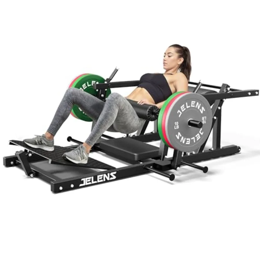 

Тренажер для ягодиц Hip Thrust Machine 800LB с держателем для весов, усиленный, для тренировки ягодиц, черный, прочный