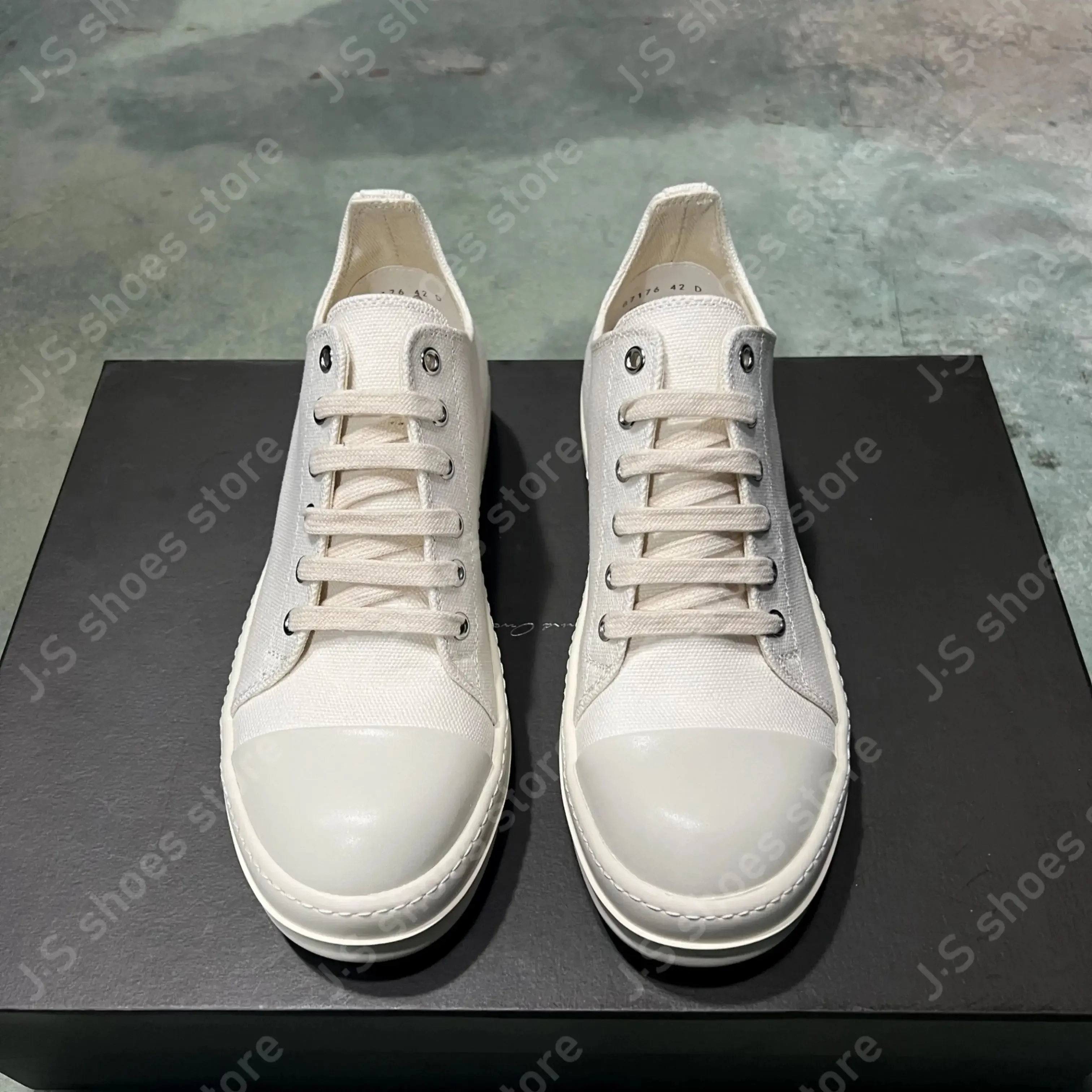 

Ricks Outdoor White Beige Canvas Low Top Shoes Sneaker Owens Design Men Shoe Owen Geobasket Lace Up Women Casual Sneakers