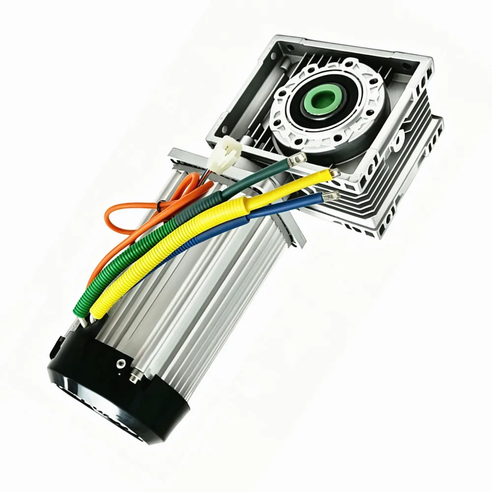 1500W 1800W 24V/48V/60V/72V Brushless Worm Gear Motor Brushless Motor Single/ Double Output Shaft, BLDC for Lawn Mower