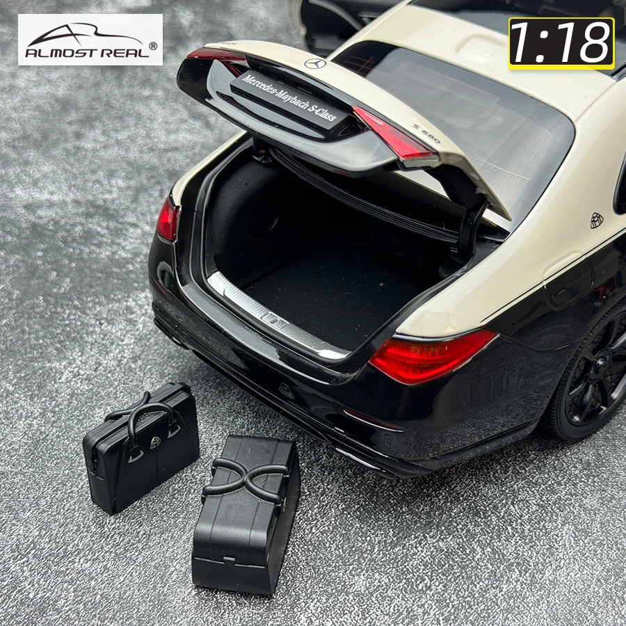 Almost Real 1/18 FOR Benz Maybach S-Class S680 Night Series 2023 car model Metal send friends send leaders birthday presents