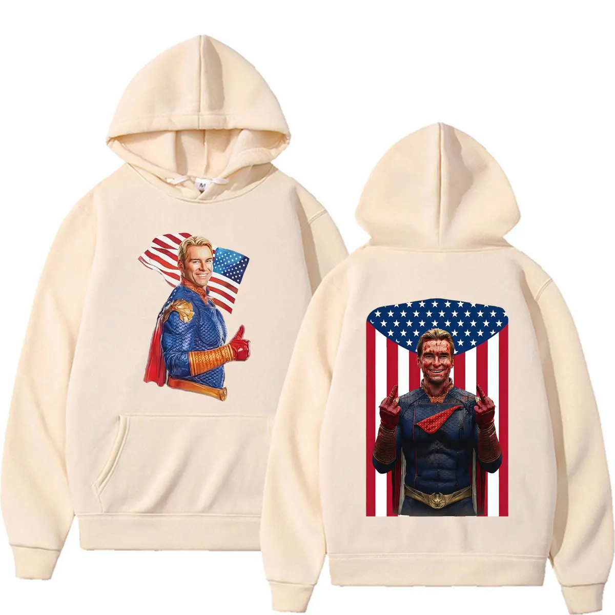 TV-Serie The Boys Lustige Homelander Prisoner Hoodies für Männer und Frauen Harajuku High Street Sweatshirt Lässiger Fleece-Pullover mit Langen Ärmeln – Detail 6