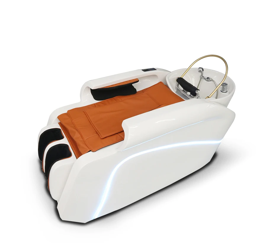 

Multifunction Full Body Massage Shampoo Chair Electric Hair Washing Chair Modern with Steamer for Barbershop