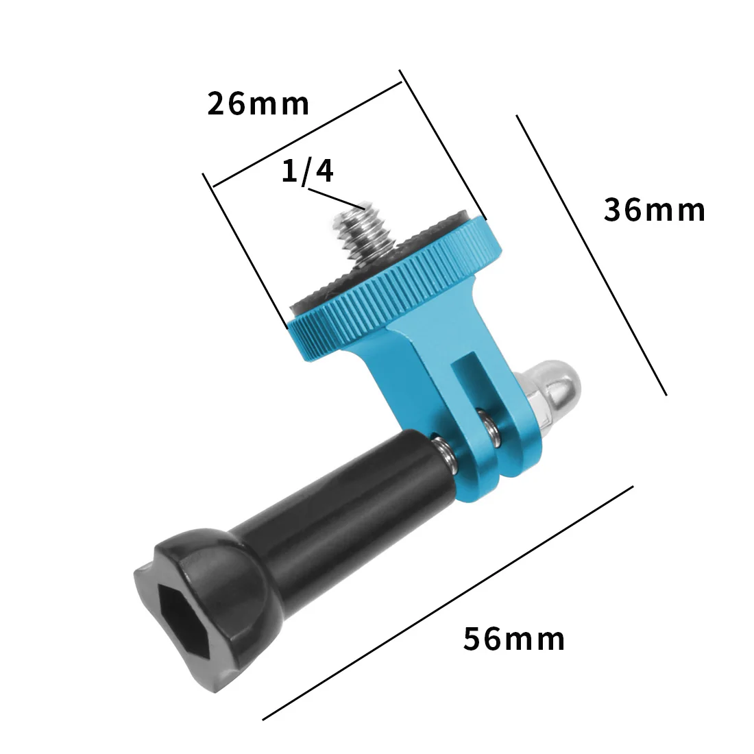 Für Insta360 X5 Metall-Mini-Stativ Konvertierbare Halterung 1/4' Schraube Schnellwechsel-Basis für Gopro Hero 13 DJI OSMO Pocket4 Action-Kamera – Detail 8