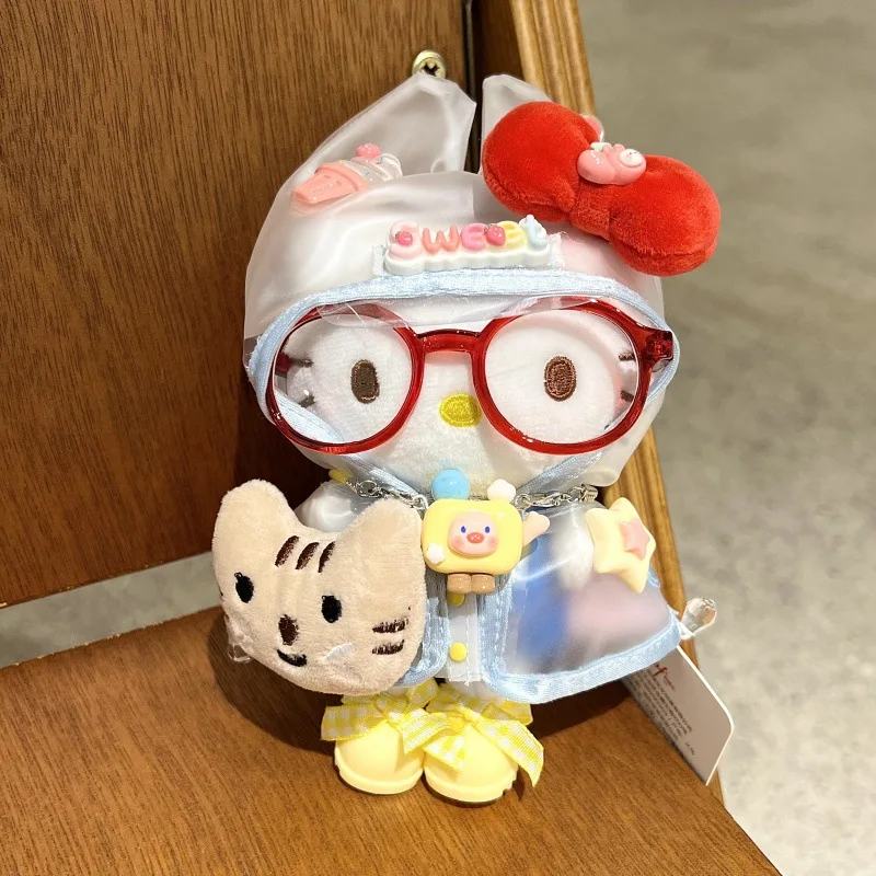 Sanrios Hellokittys pluche sleutelhanger hanger voor schort schattige hangende decoratie tas charme trendy ornament tas hangende decoratie