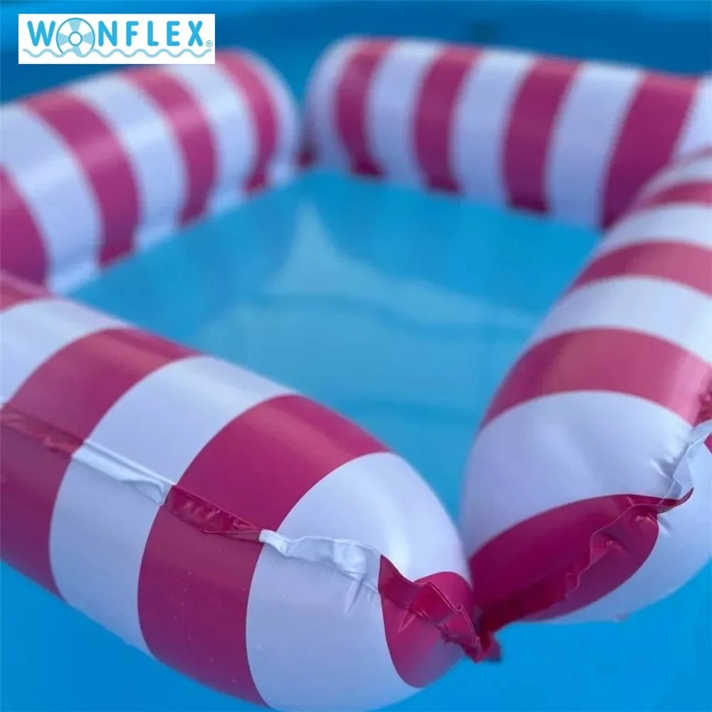 أرجوحة عائمة لحمام السباحة متعددة الأغراض 4 في 1، كرسي صالة سرج، مادة PVC غير لاصقة للاسترخاء في حمام السباحة الممتع