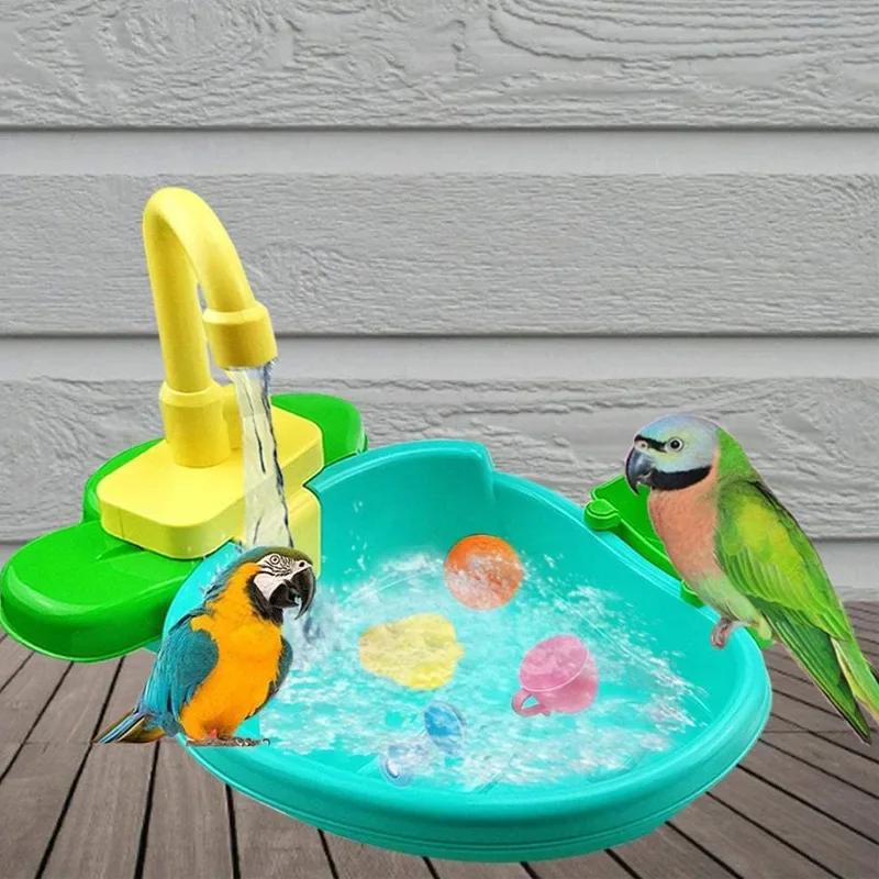 Parrot Shower Bowl Parrot Bathtub Bird Shower Bath Cage Basin Parrot Bath Basin Parrot Toy Bird Bathtub Kids Kitchen Sink Toys