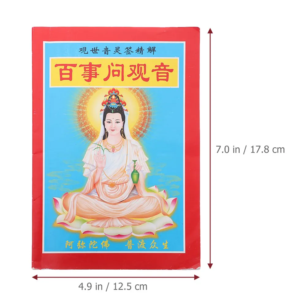 Buddhist Divination Book for Fortune Telling, Chinese Vintage Style Game Set, Spiritual Gift for Friends