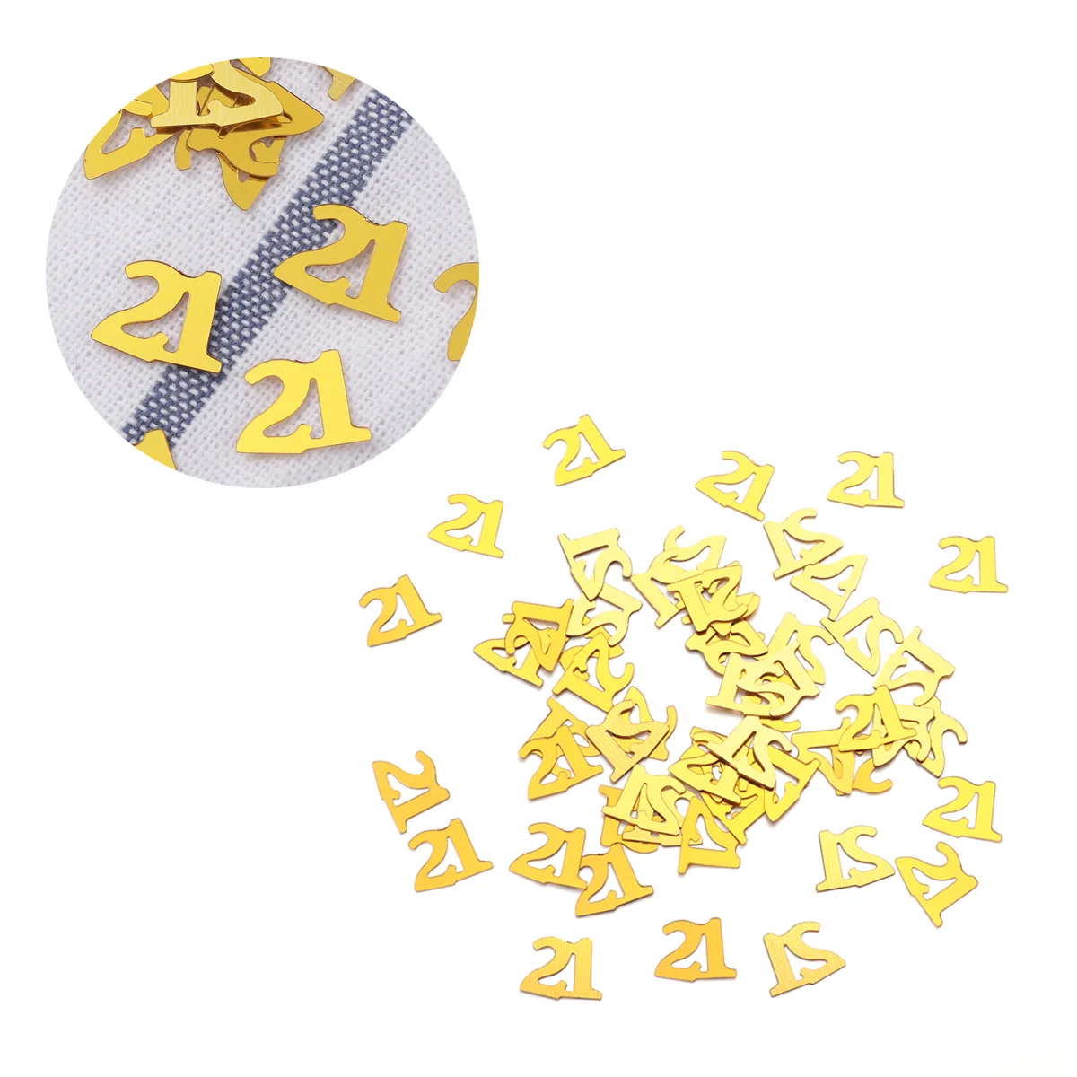 1200 Pcs Decor Number Confetti Dining Table Anniversary Decoration Party Golden