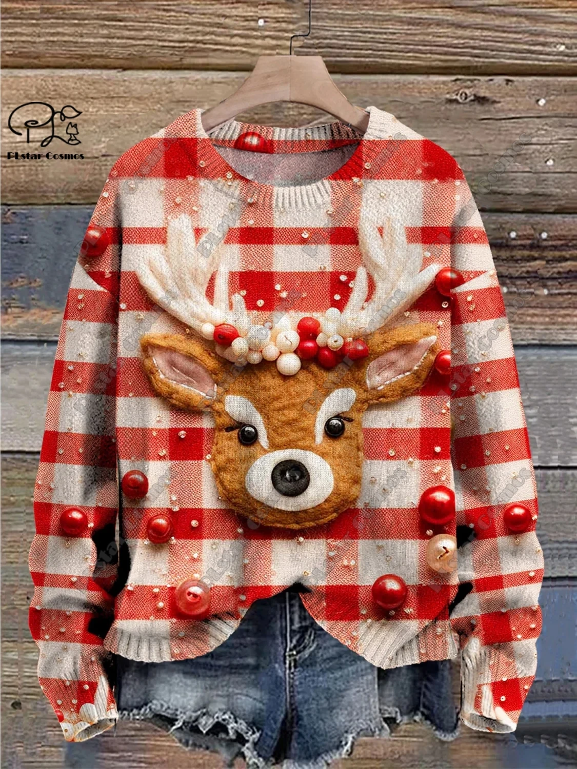 New 3D Printed Santa Claus Snowflake Christmas Tree Elk Art Print Authentic Ugly Sweater Winter Casual Unisex Sweater S-5