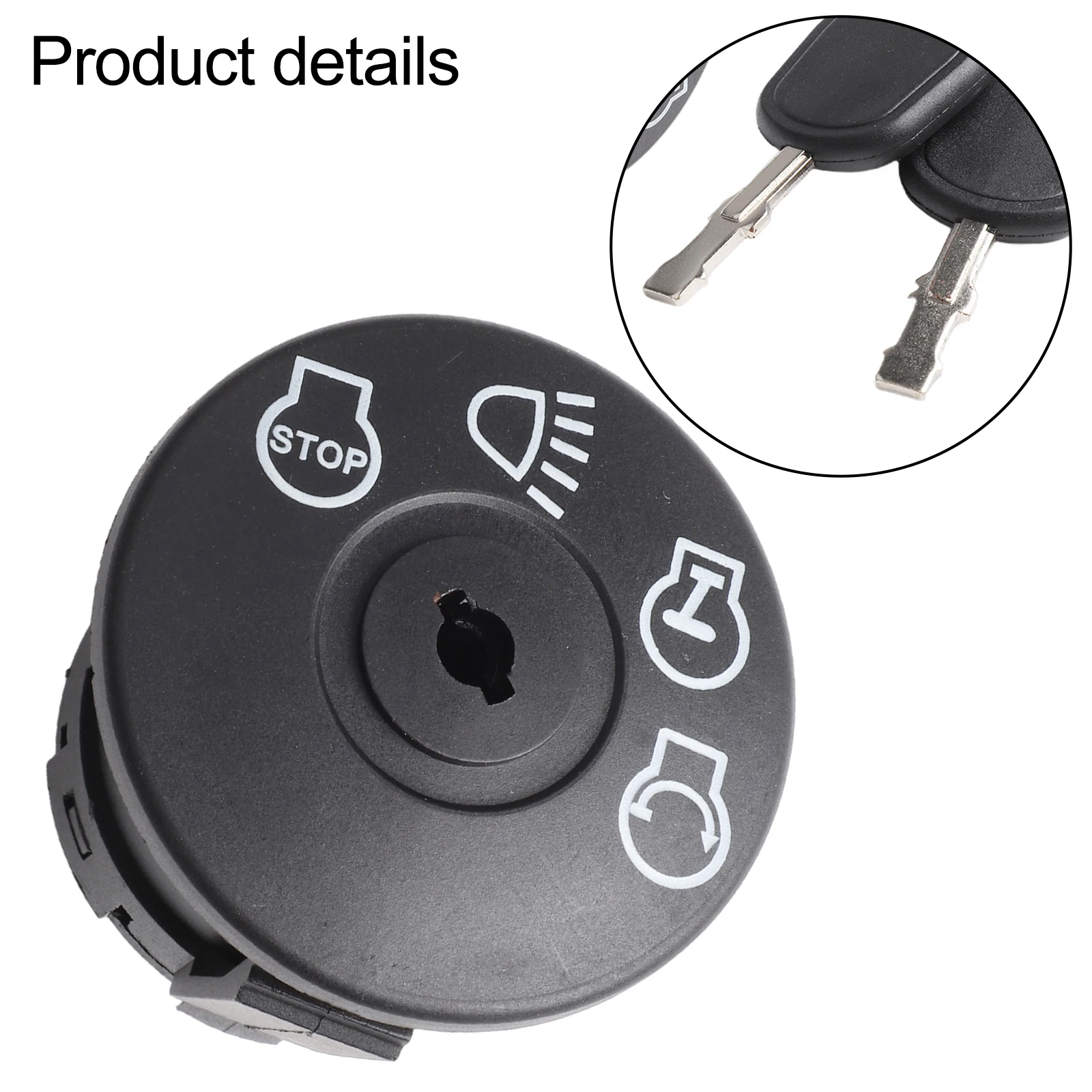 Black 7 Pin Ignition Switch With 2 Keys For For Craftsman Riding Lawn Mower Replace 925-04659 725-04659 532175566 175566 Parts