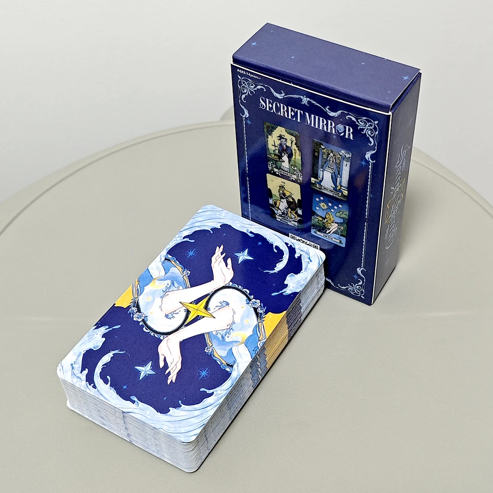 78 Pcs Colorful Tarot Cards Based on Rider Waite System Secret Mirror Tarot Deck 10.3*6cm