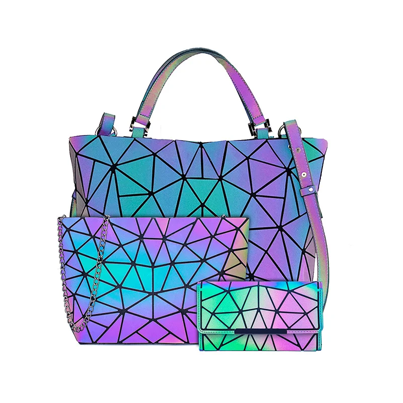 

Luminous bao bag Sequins geometric bags for women 2023 Quilted Shoulder Bags set Folding Totes female Handbags bolsa feminina