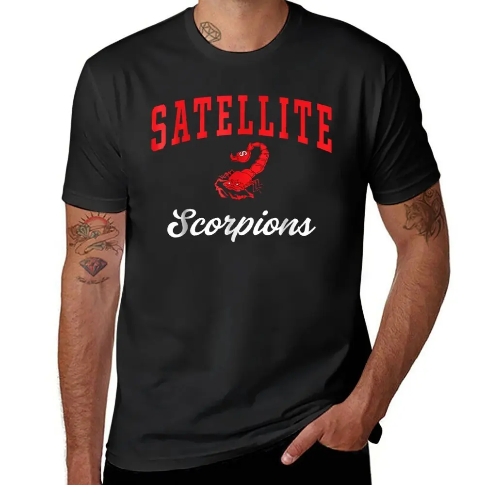 Satellite High School Scorpions Essential For T-shirt Crewneck Sports T-shirts Funny Leisure Funny Novelty USA Size