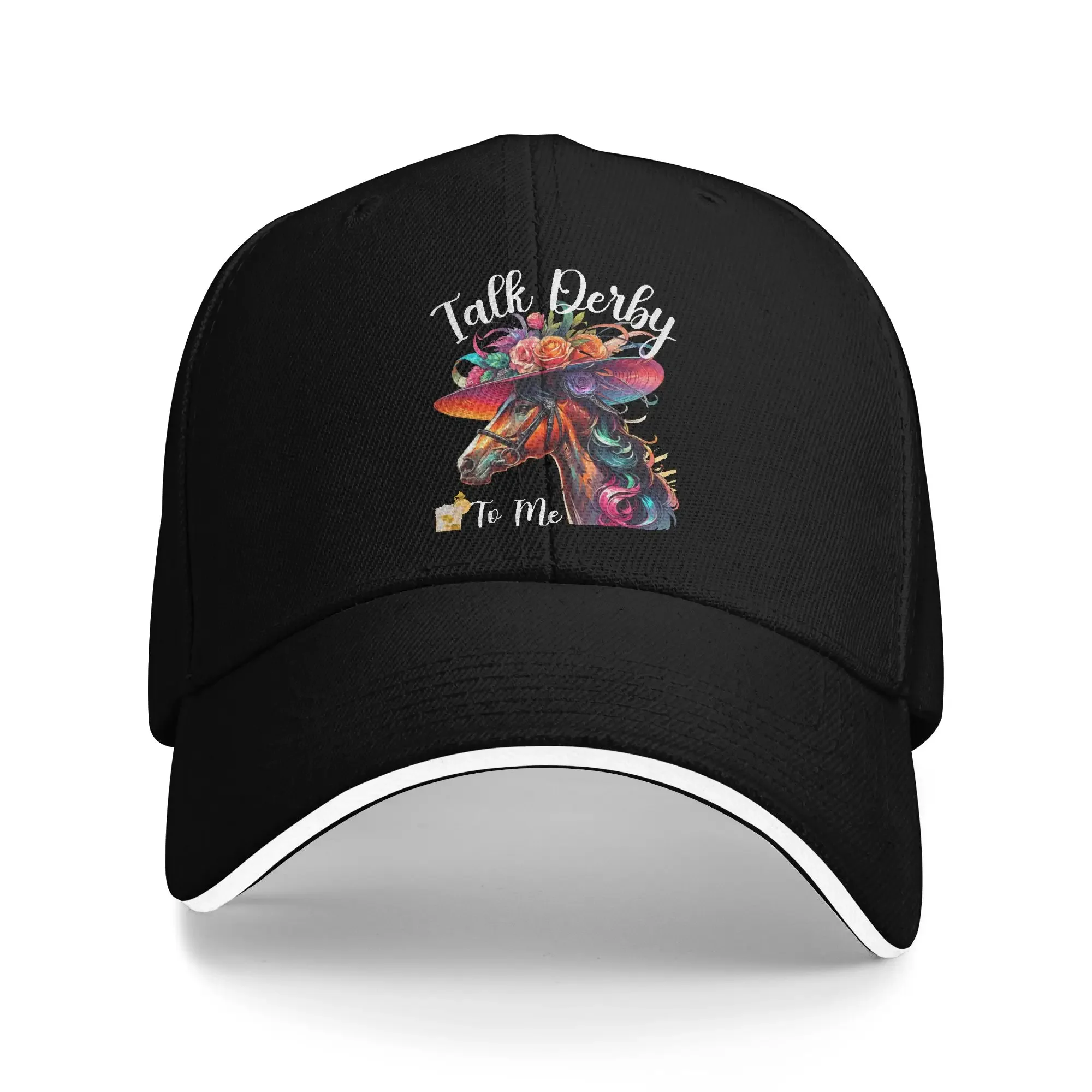 New Talk Derby To Me Funny Racing Horse Casual Baseball Cap  Running Hats Summer Wholesale Unisex-Teens Streetwear Snapback Cap