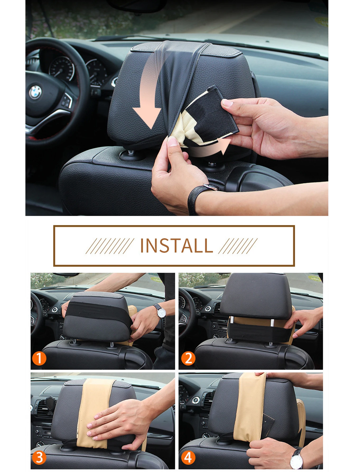 Four Seasons General three -Dimensional Car Headrest Multifunctional Neck Thickened And Breathable Pillow