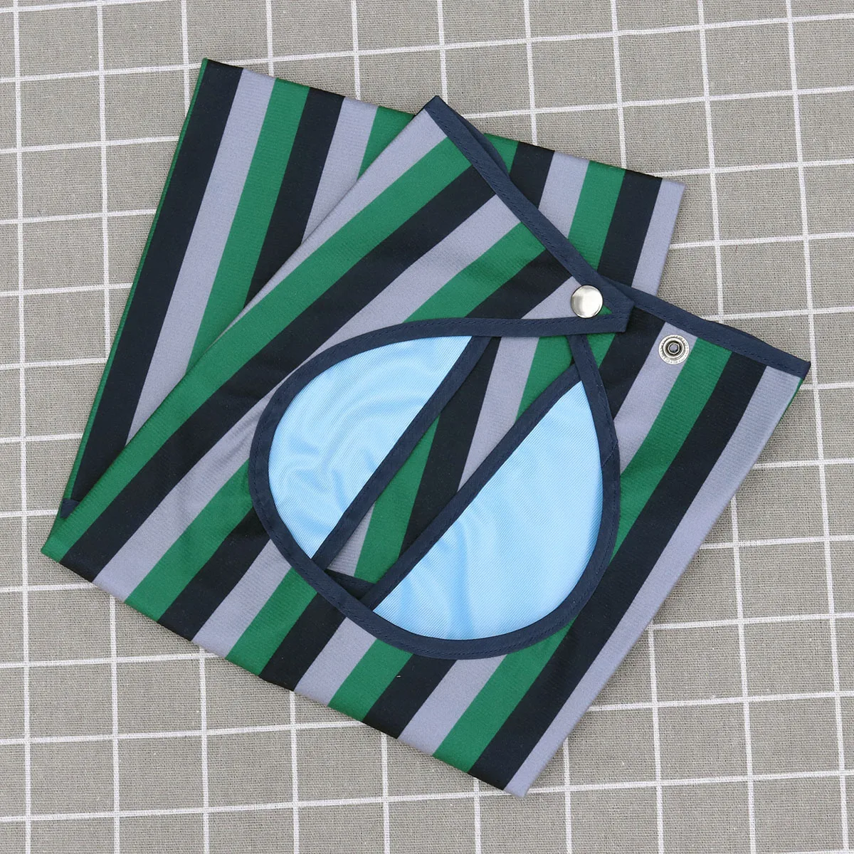 

1 шт., нагрудник для взрослых, водонепроницаемый зеленый поли-хлопок, пряжка для еды, защита для одежды, моющийся, устойчивый к пятнам нагрудник для взрослых