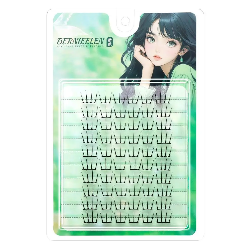 韓国ガールグループつけまつげアーク型ステム自然カーリングアップセグメントエクステンション女性リーグエース 2.0 まつげメイク