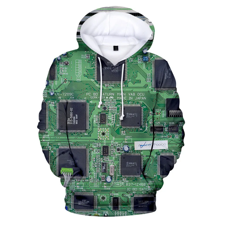 

Circuit Board Electronic Chip 3D Print Oversized Women/Men Hoodie Sweatshirt Y2K Streetwear Hip Hop Pullover Hooded Jacket