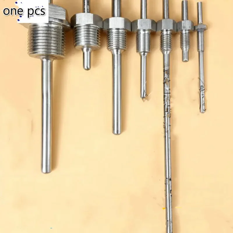 BSP 1/8 1/2 3/4 Schutzrohr edelstahl Wandler PT100 K E typ Temperatur Sensor Mit 1,5 m Kabel Drähte L50-300mm OD6mm