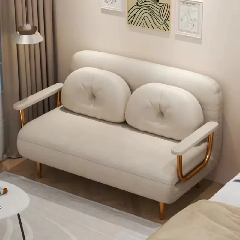 Foldable, Modern Fabric Sofa Can Push and Pull Dual-use Multifunctional Home Life Double Sofa Bed