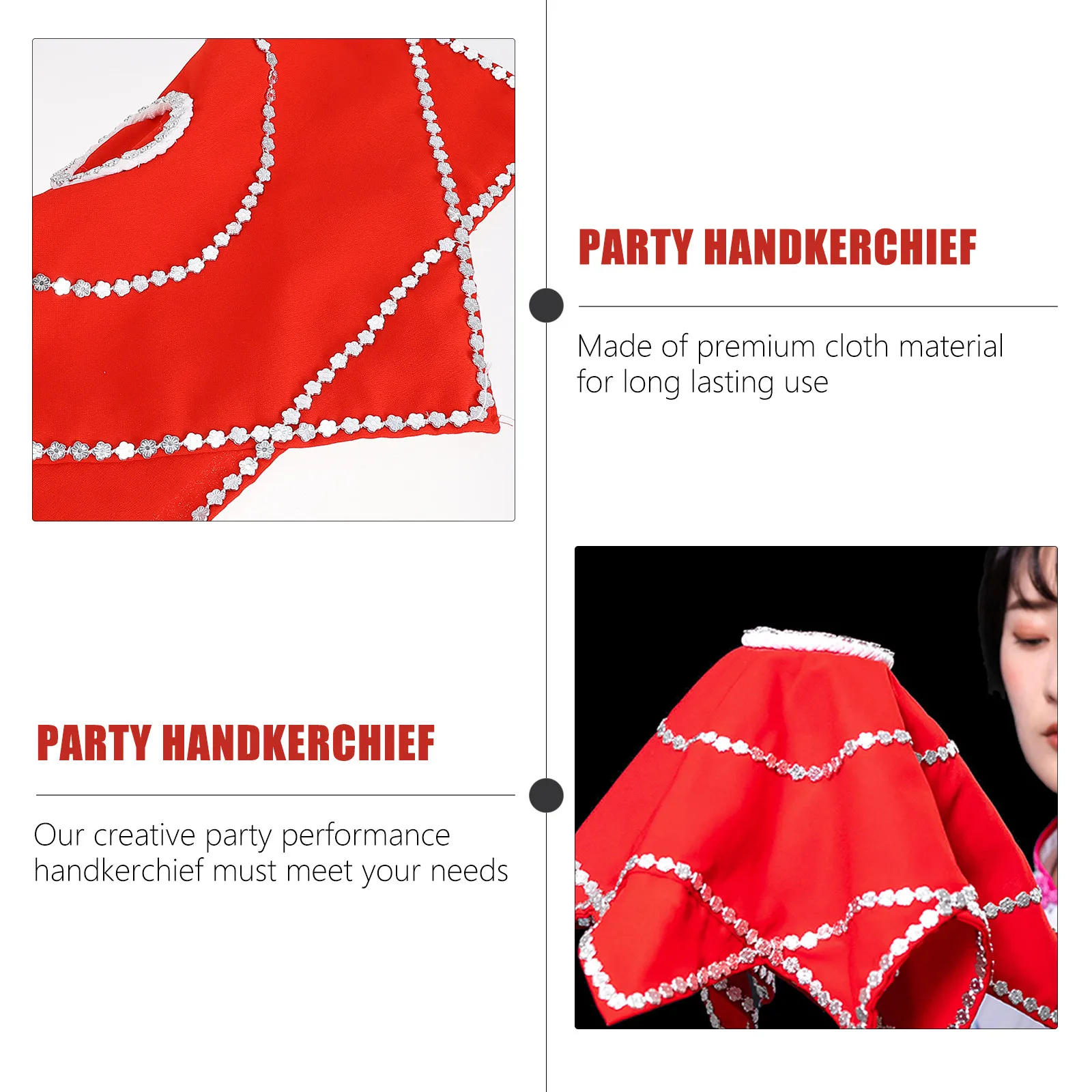1Pcs Creative Rotating Handkerchief Party Performance Prop Portable Lightweight Handkerchief for Stage Masquerade Cosplay