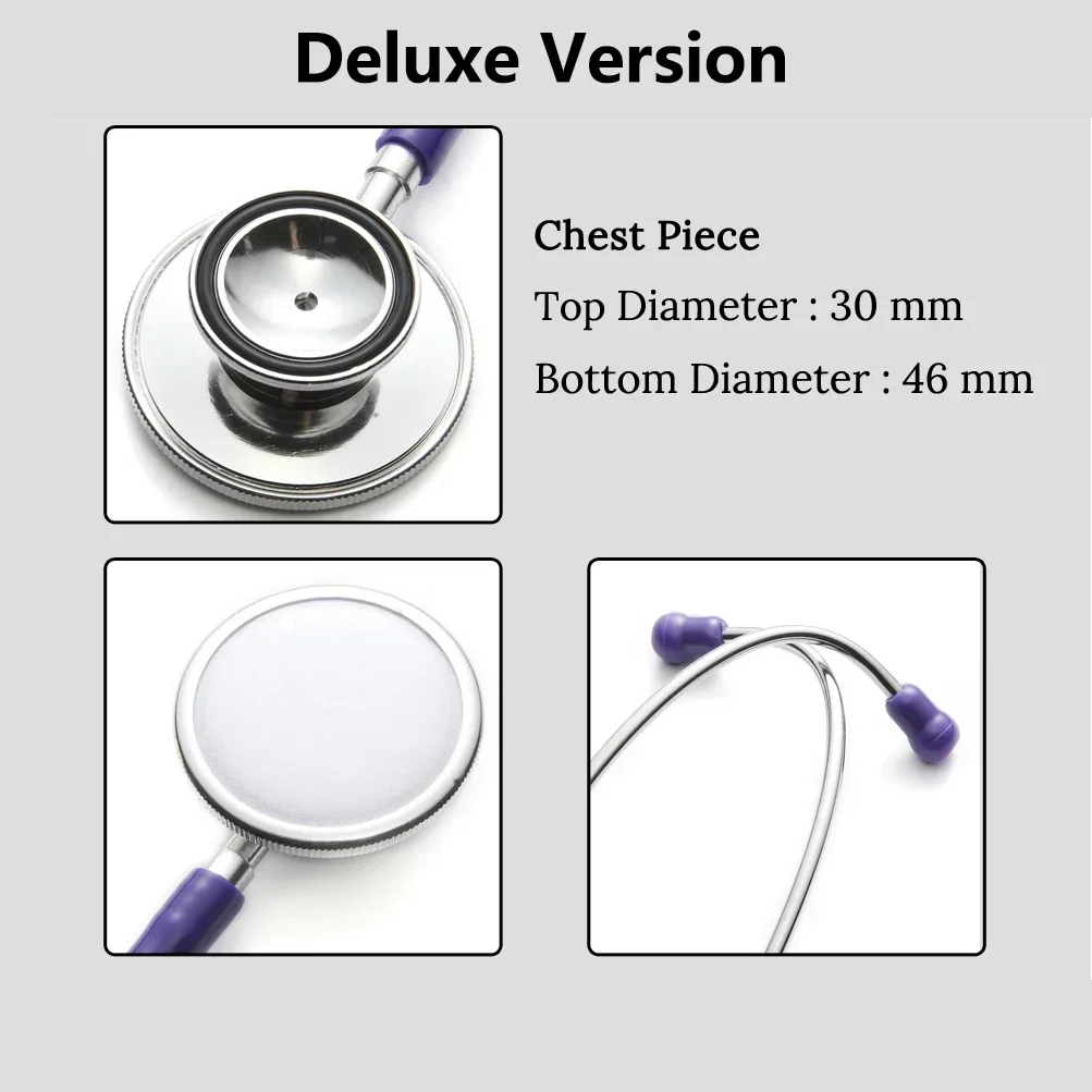 Deluxe Professional Dual Head Stethoscope Doctor Cardiology Stethoscope Medical Doctor Stethoscope Vet Medical Device instrument