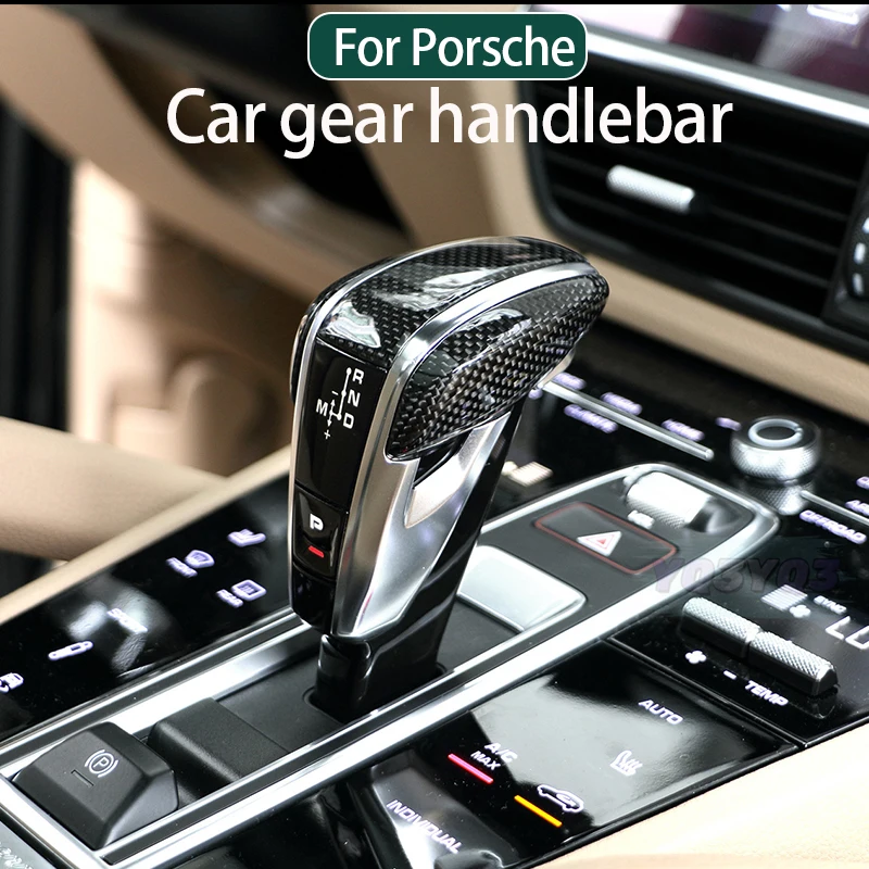 

For Porsche Cayenne Car Gear Handlebar, Center Shifter, Shift Shift Replacement Carbon Fiber Modified Car Accessories