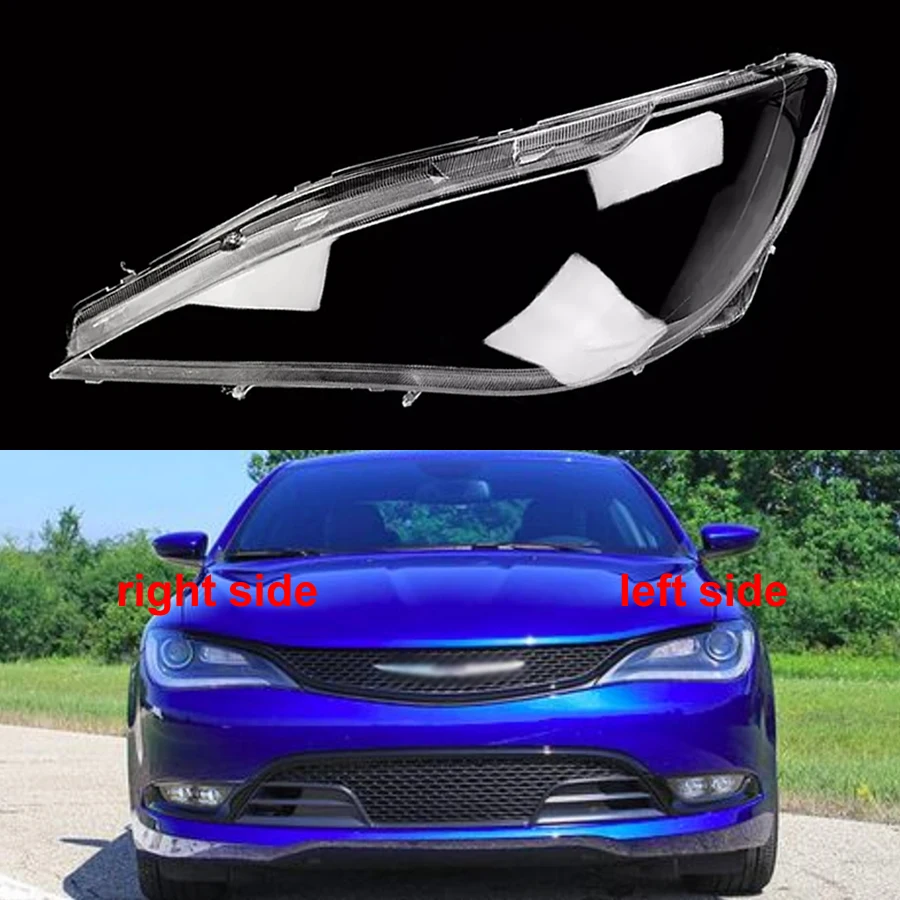 

For Chrysler 200 2014 2015 2016 Headlight Lens Cover Transparent Lampshade Headlamp Shell Plexiglass Auto Replacement Parts