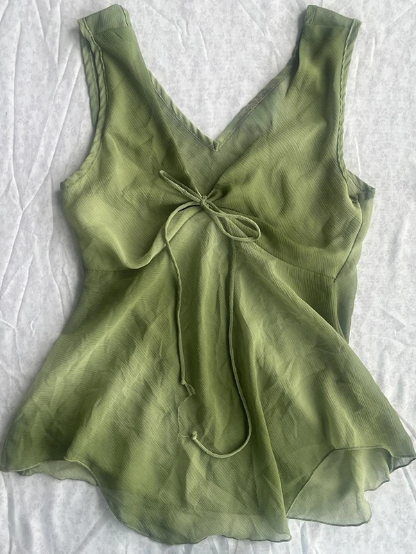 

Оригинальный жилет с v-образным вырезом на бретельках, женский летний винтажный топ в стиле ретро Geneng, облегающая верхняя одежда, чистый цвет, китайское производство